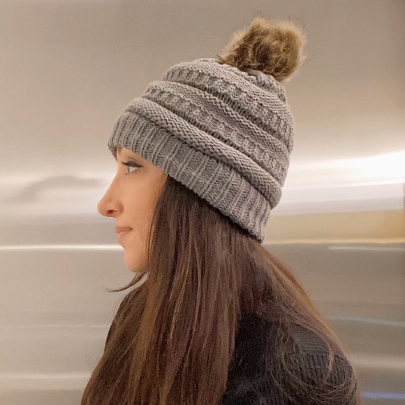 ❤️Pom beanie grey - Picture 4 of 7